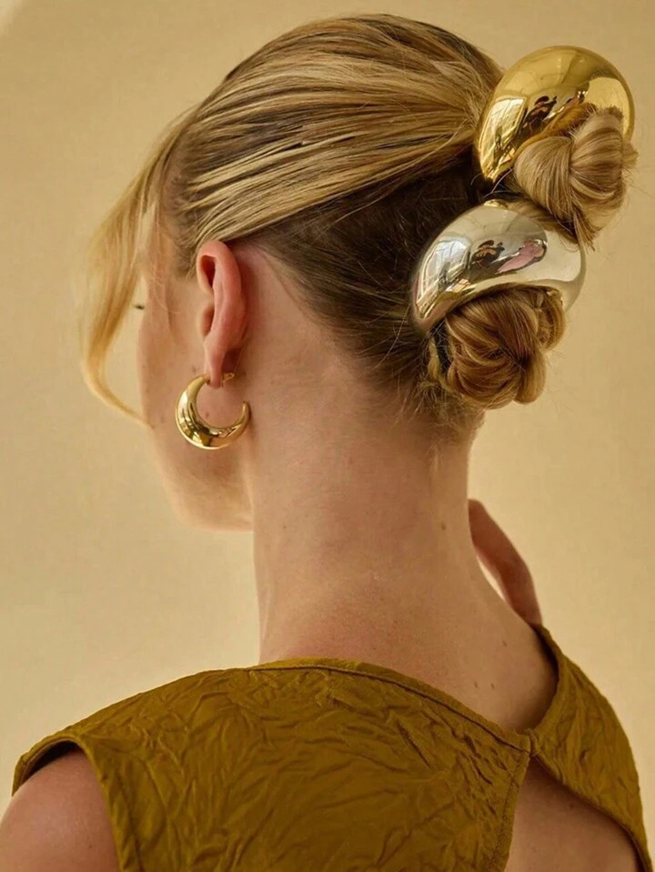 3pcs 2024 INS Fashion Punk Geometric Y2K Metal Headband Elastic Headband Women's Headdress Gift P... | SHEIN