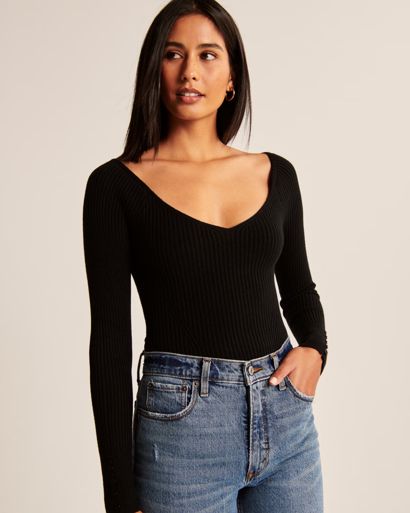 Off-The-Shoulder Knit Bodysuit | Abercrombie & Fitch (US)