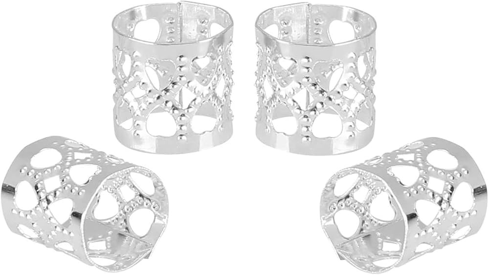 Tbestmax 200 Dreadlocks Beads Hair Braid Rings Clips Dread Locks Hair Braiding Metal Cuffs Decora... | Amazon (US)