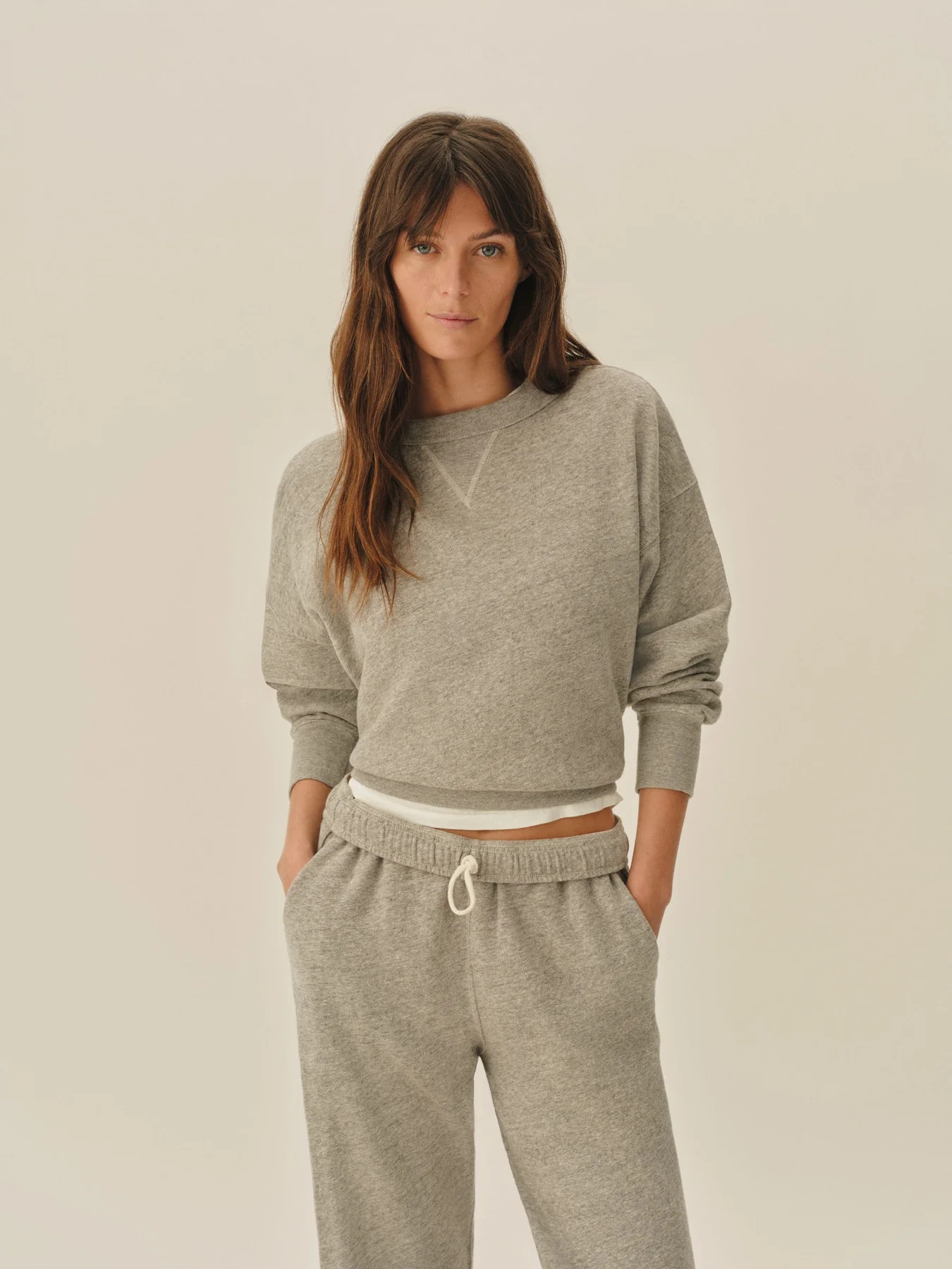 Vintage Heather Grey Vintage Interloop Oversized Crew | Buck Mason | Buck Mason