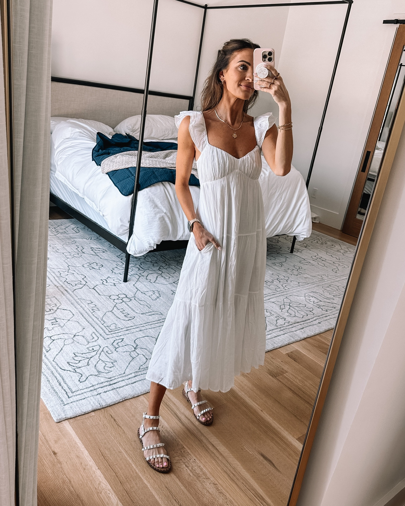 Ruffle Flutter Sleeve Sheer Maxi … curated on LTK