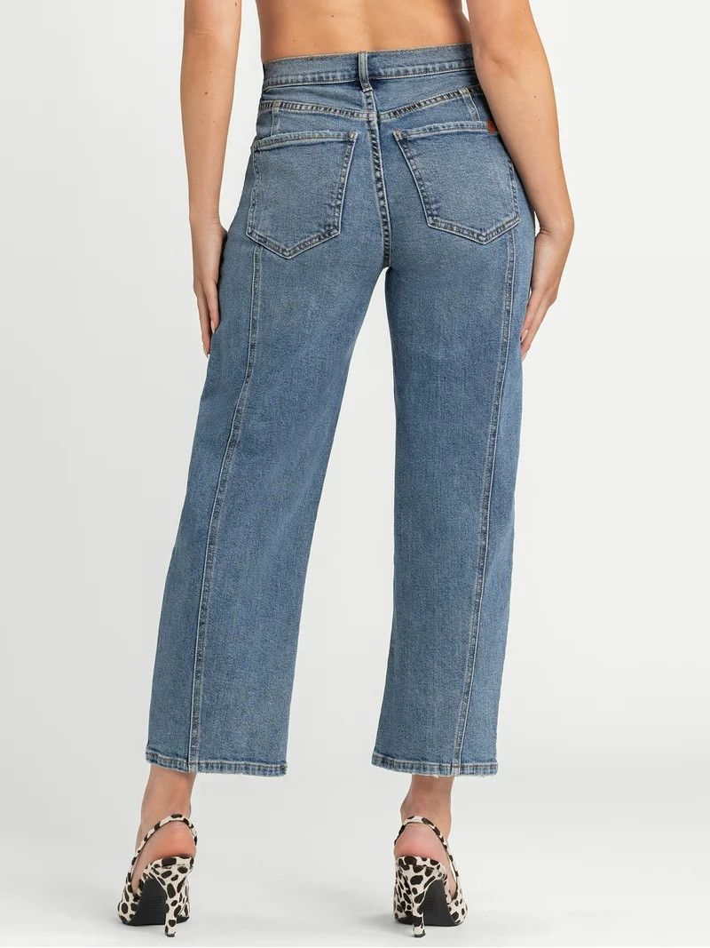 Jessica Simpson Women's and Women's Plus Myrtle Barrel Leg Jeans, Sizes 2-24W | Walmart (US)