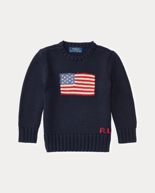 Flag Cotton Crewneck Sweater | Ralph Lauren (US)