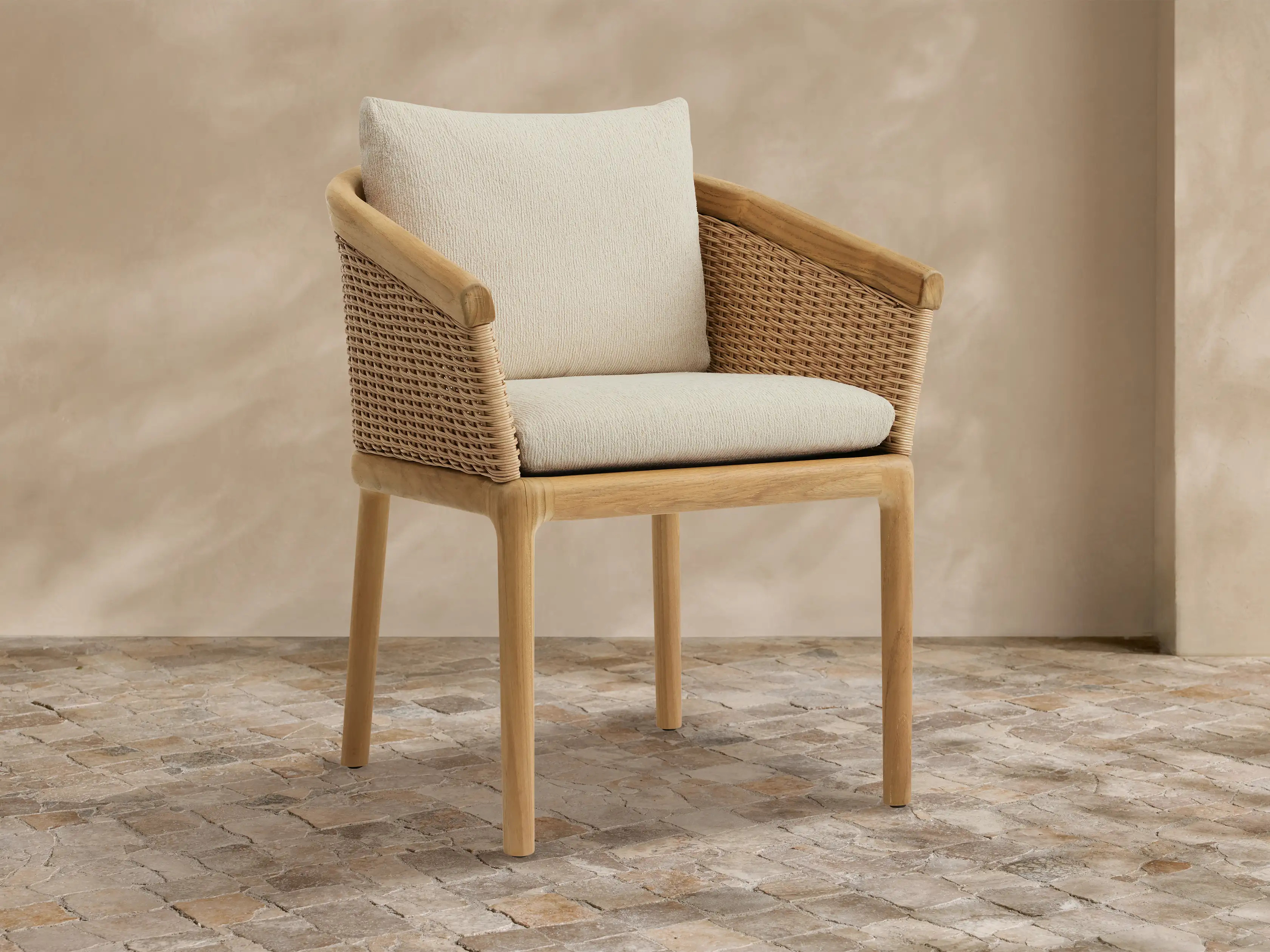Puglia Outdoor Teak Dining Chair | Arhaus