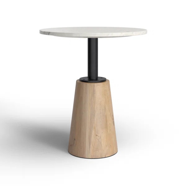 Thomas Round Marble Top Solid Wood Base Dining Table | Wayfair North America