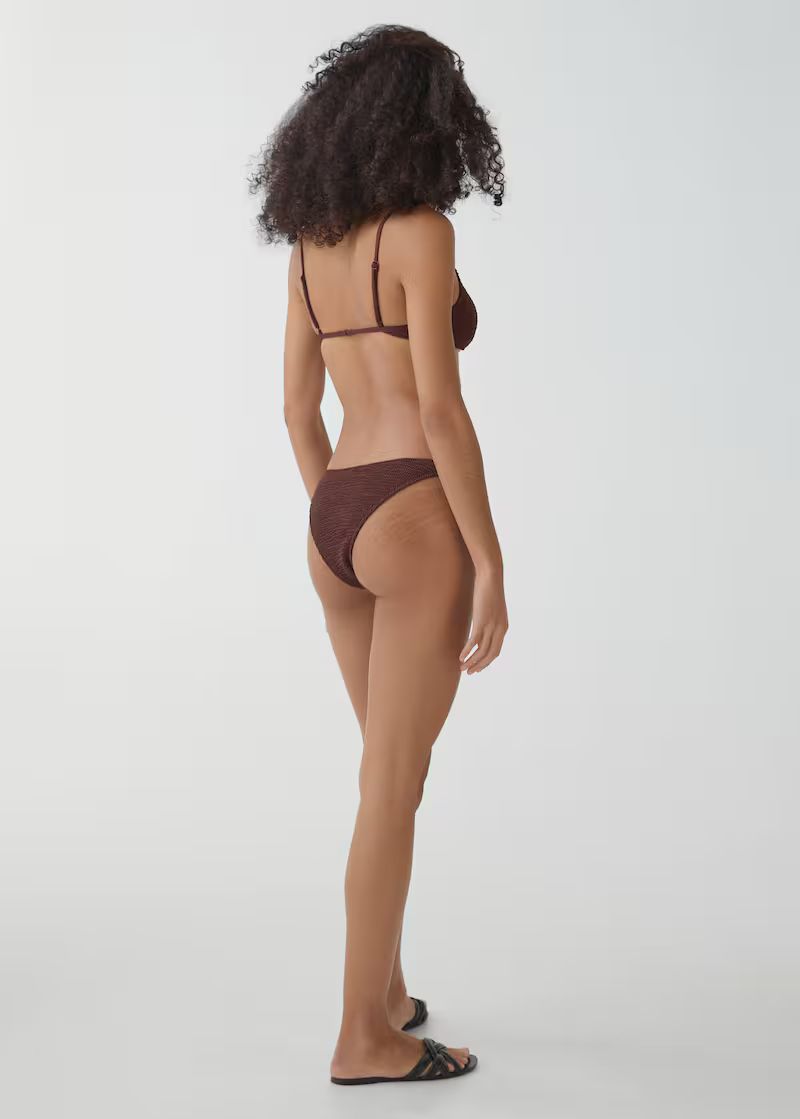 Textured bikini top -  Women | Mango USA | MANGO (US)