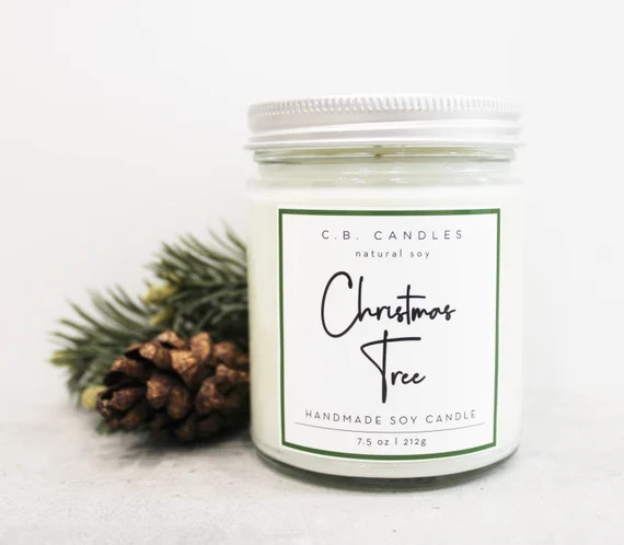 Christmas Tree 100% Soy Candle Handmade Winter/christmas | Etsy | Etsy (US)