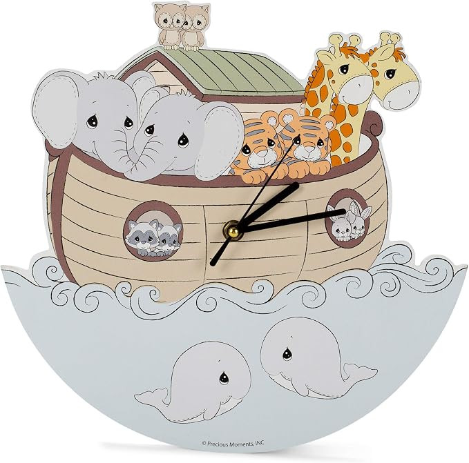 Mark Feldstein & Associates Precious Moments Noah's Ark Soft Pastel 11 x 11 MDF Wood Hanging Wall... | Amazon (US)