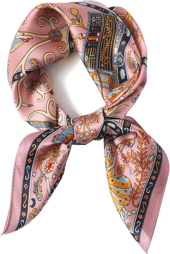 Silky Scarf for Women Lightweight Satin Bandanas Neck Hair Wrap For Sleeping Head Scarves 27.5" | Amazon (US)