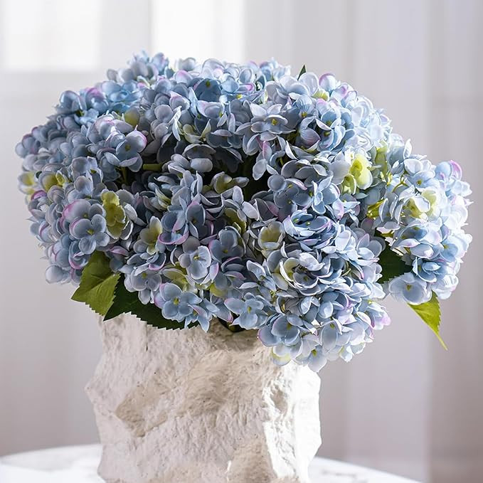 Bailikang 10PCS Faux Hydrangea Flower Hydrangea Artificial Flowers Hydrangea Bouquet Faux Flower ... | Amazon (US)