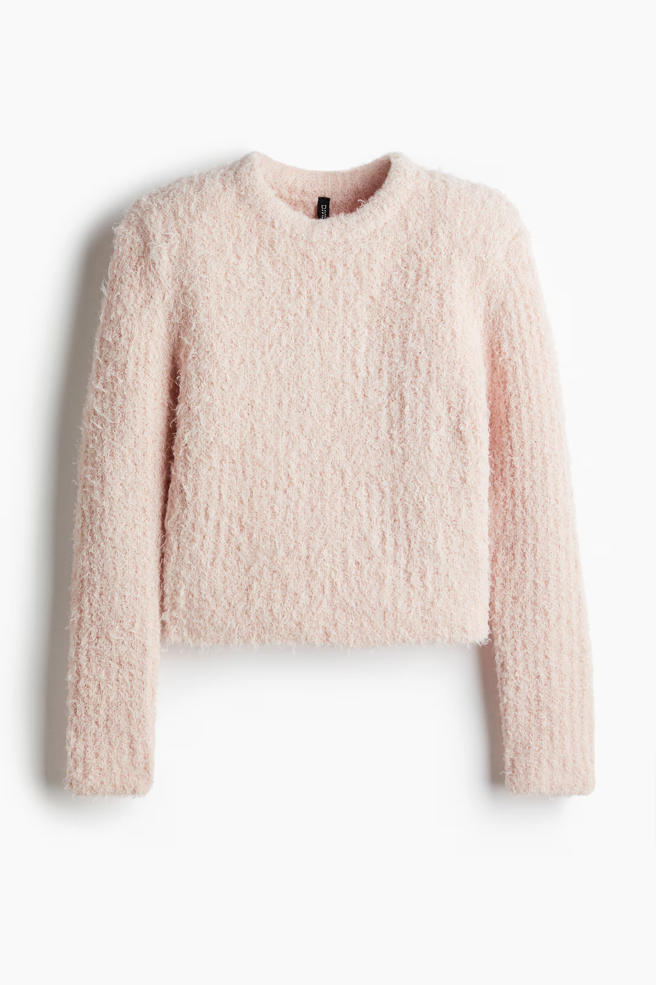 Fluffy Knit Sweater with Shoulder Pads | H&M (US + CA)