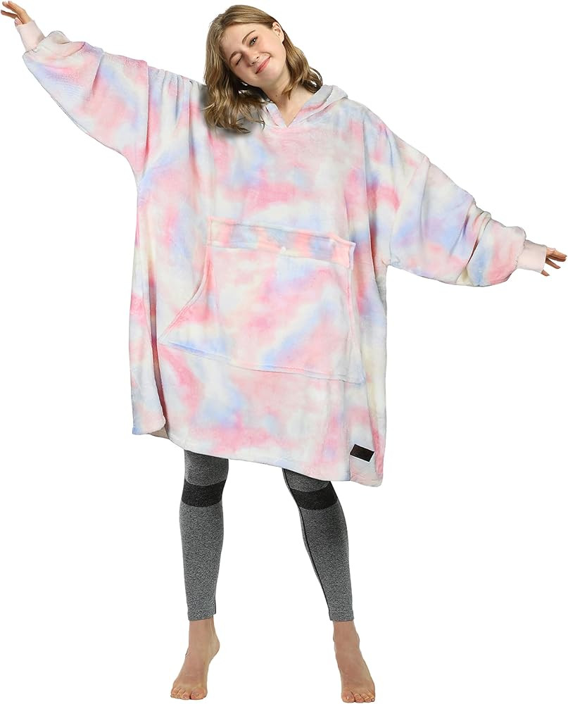 Catalonia Oversized Blanket Hoodie Sweatshirt, Fleece Pullover with Large Front Pocket, for Adult... | Amazon (US)
