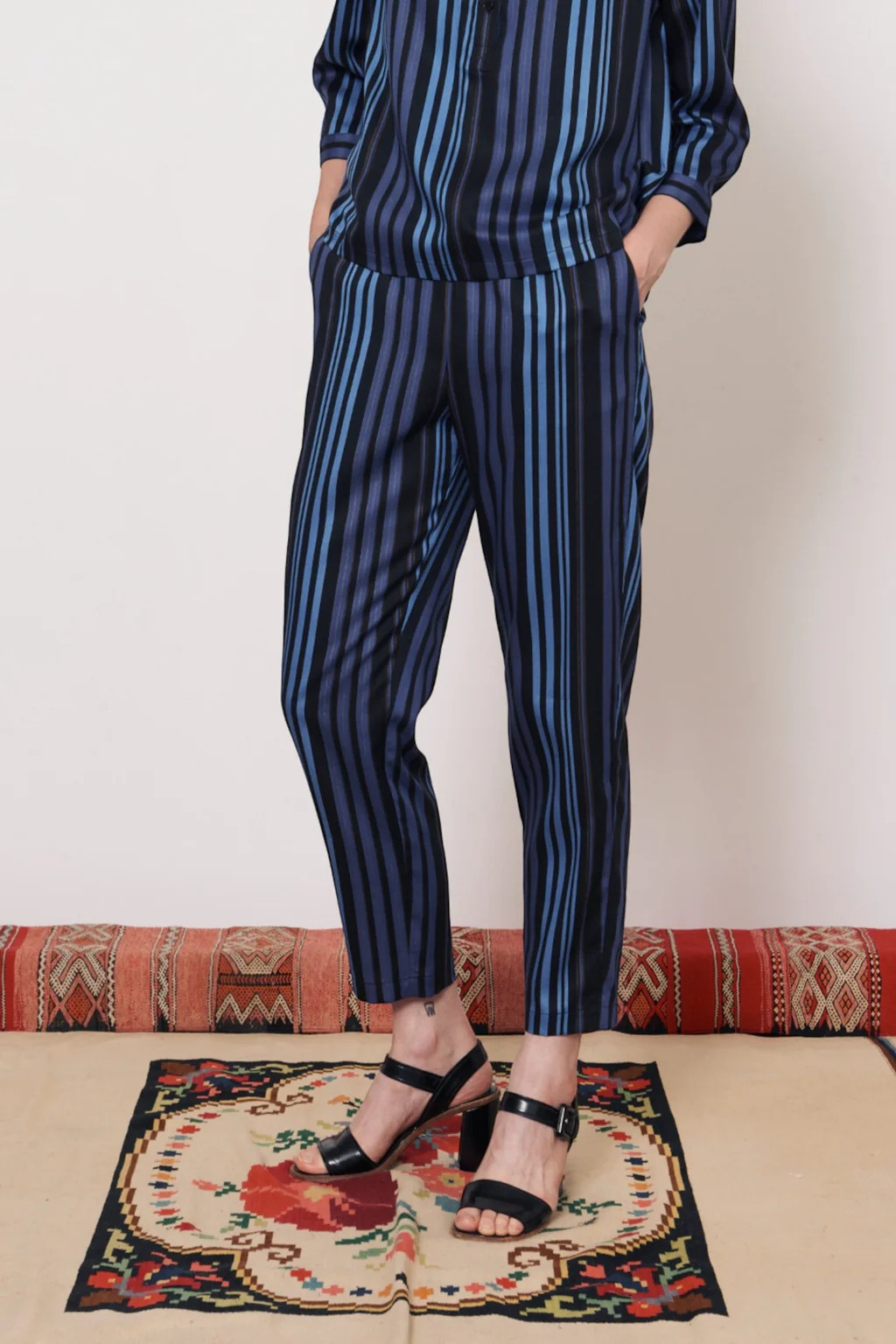 Sueded Tencel Sea Fez Pant | Raquel Allegra