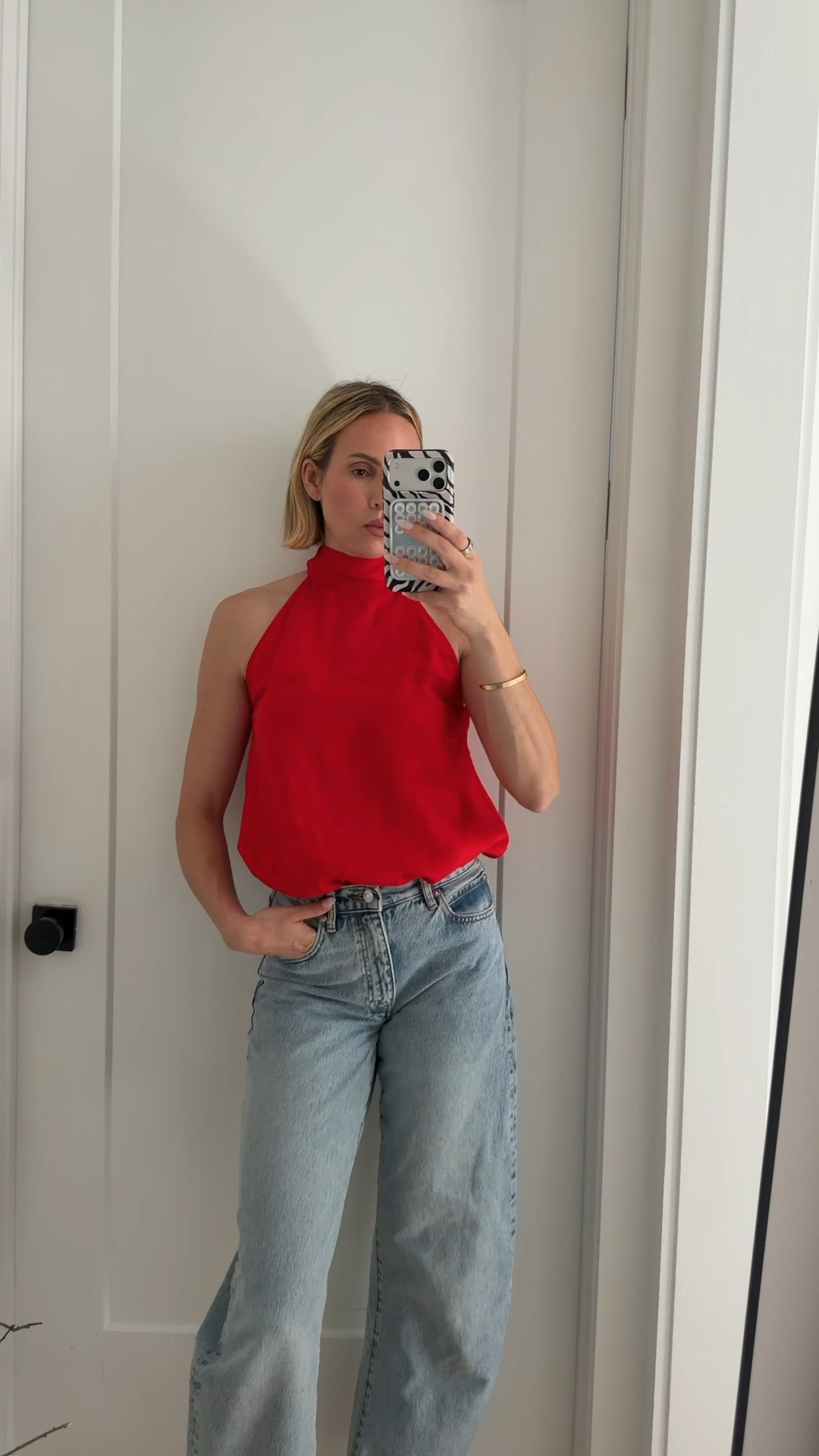 I really really love this top. I’m just wearing a strapless bra underneath. It’s not see-through at all. Wearing a small, jeans run tts￼

#LTKdayinmylife #LTKootd #LTKgrwm