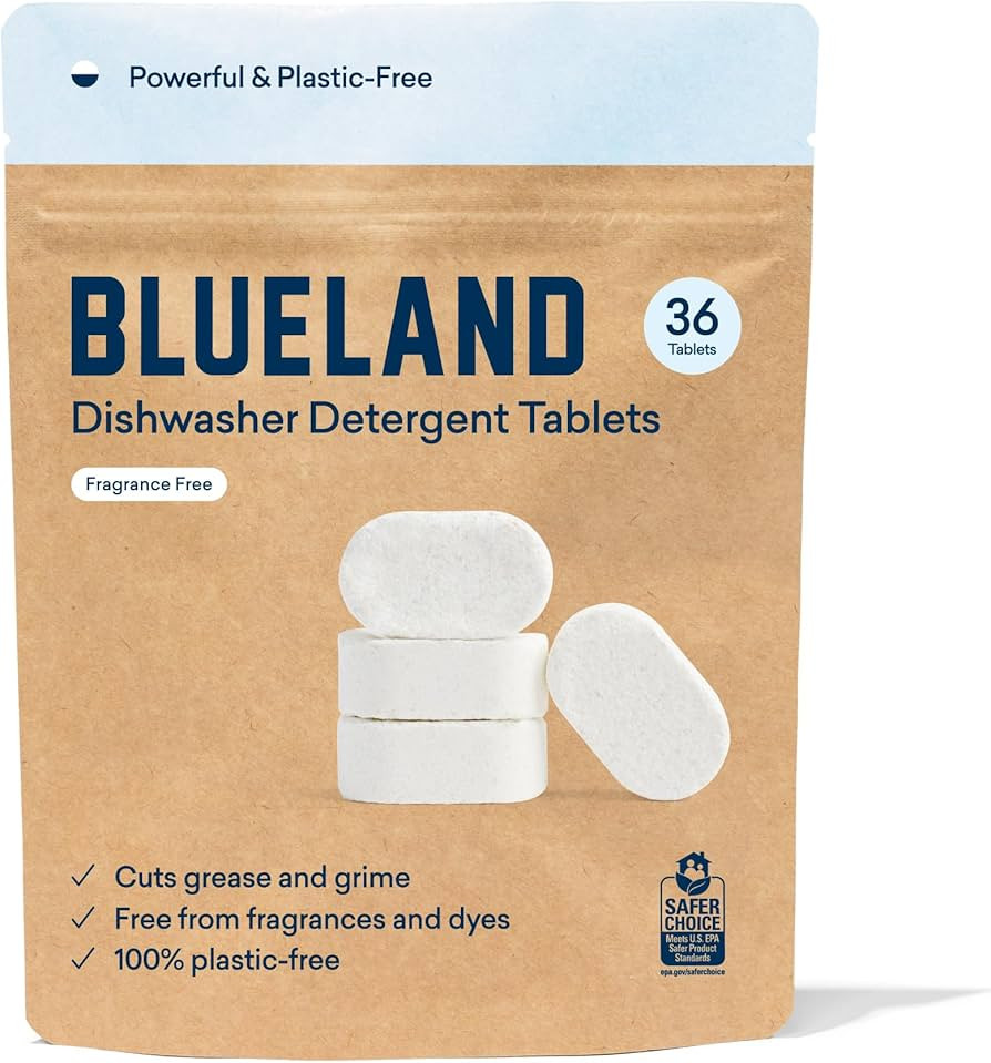 BLUELAND Dishwasher Detergent Tablet Refill 36 Count - Plastic-Free & Eco Friendly Alternative to... | Amazon (US)
