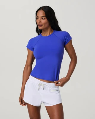 Vuori AllTheFeels™ Short Sleeve Essential T-Shirt | Electric Blue | Large | Vuori Clothing (US & Canada)