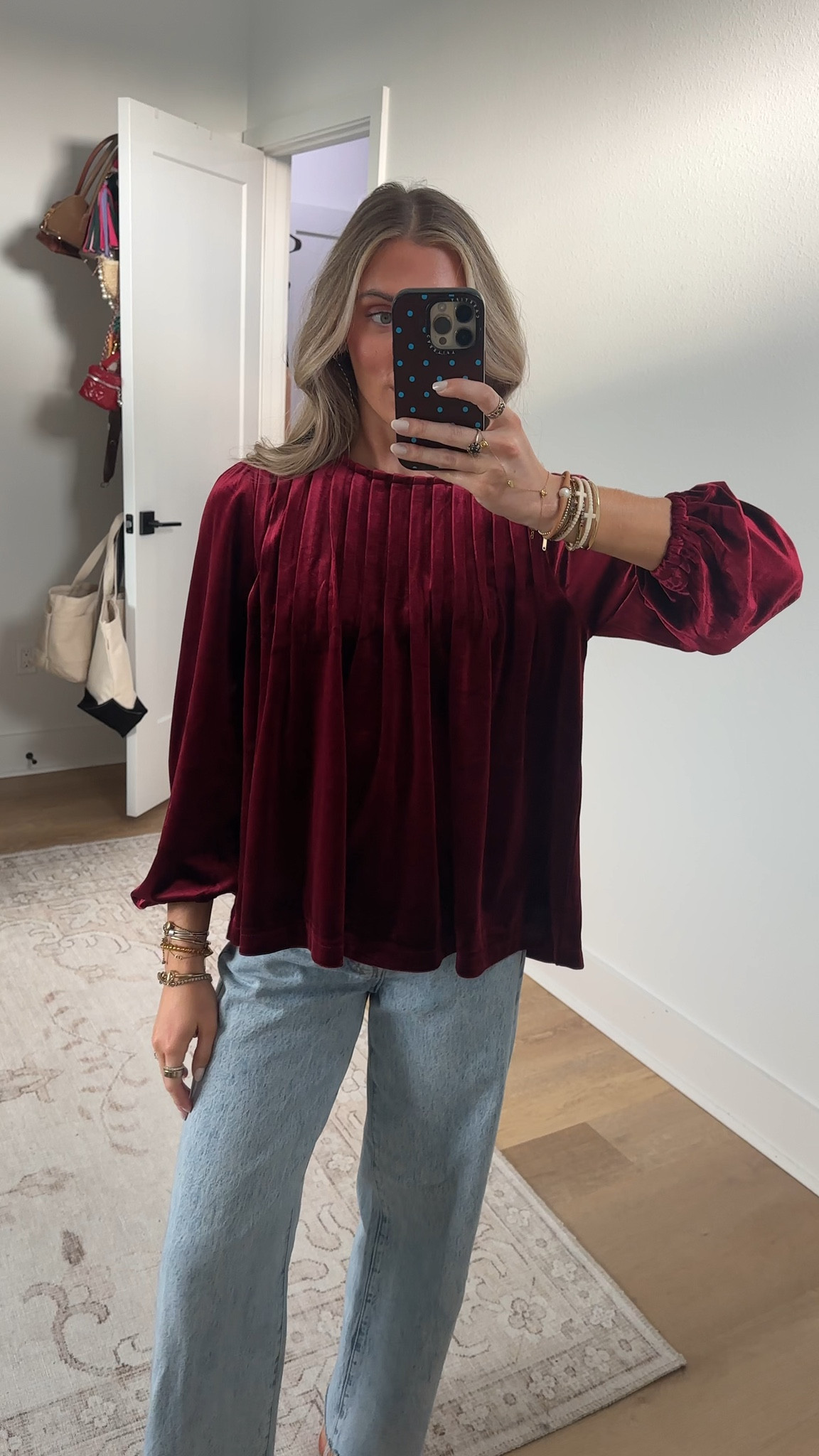 Amazon size small Gozoloma Women's Velvet Babydoll Top Long Sleeve Bubble Blouse Pleated Smocked Cuff Dressy Casual Shirt Holiday Party Blouse

#LTKootd #LTKWorkwear #LTKSaleAlert
