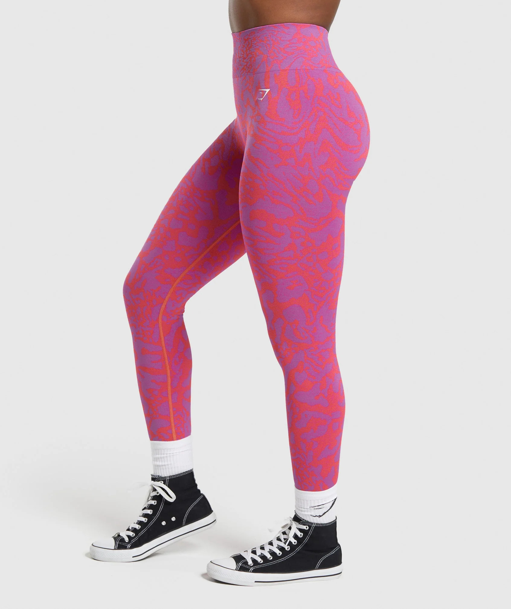 Gymshark Adapt Safari Seamless Leggings - Shelly Pink/Fly Coral | Gymshark US