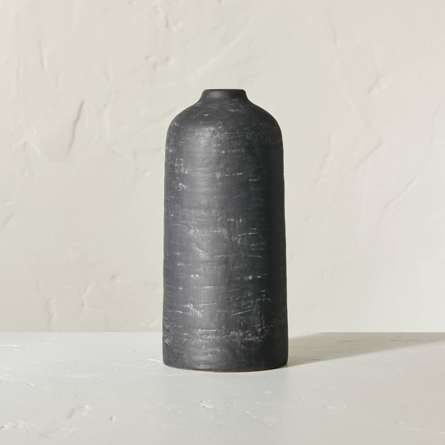 Distressed Ceramic Vase Dark Gray - Hearth & Hand™ with Magnolia | Target