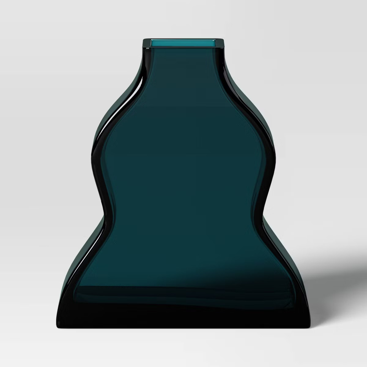 Large Teal Curved Glass Vase - Threshold™ | Target