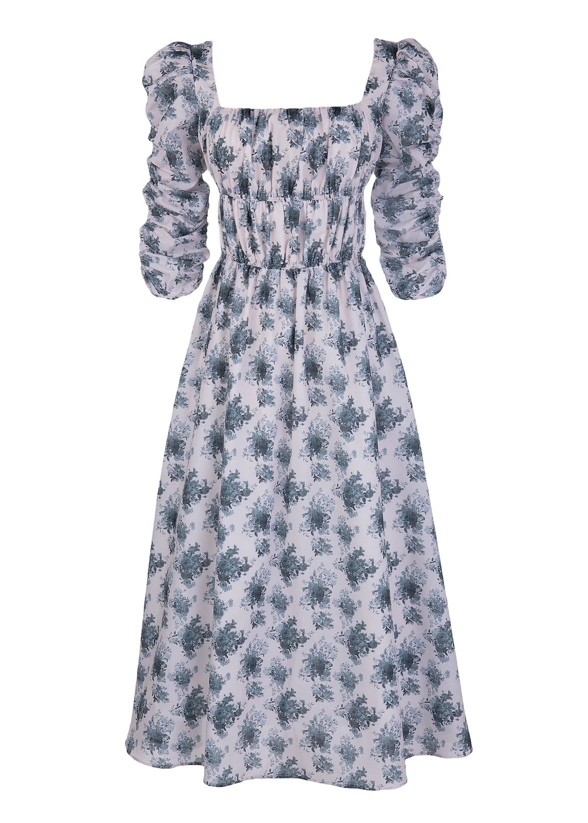 Flora Dress in Blue Floral | Over The Moon