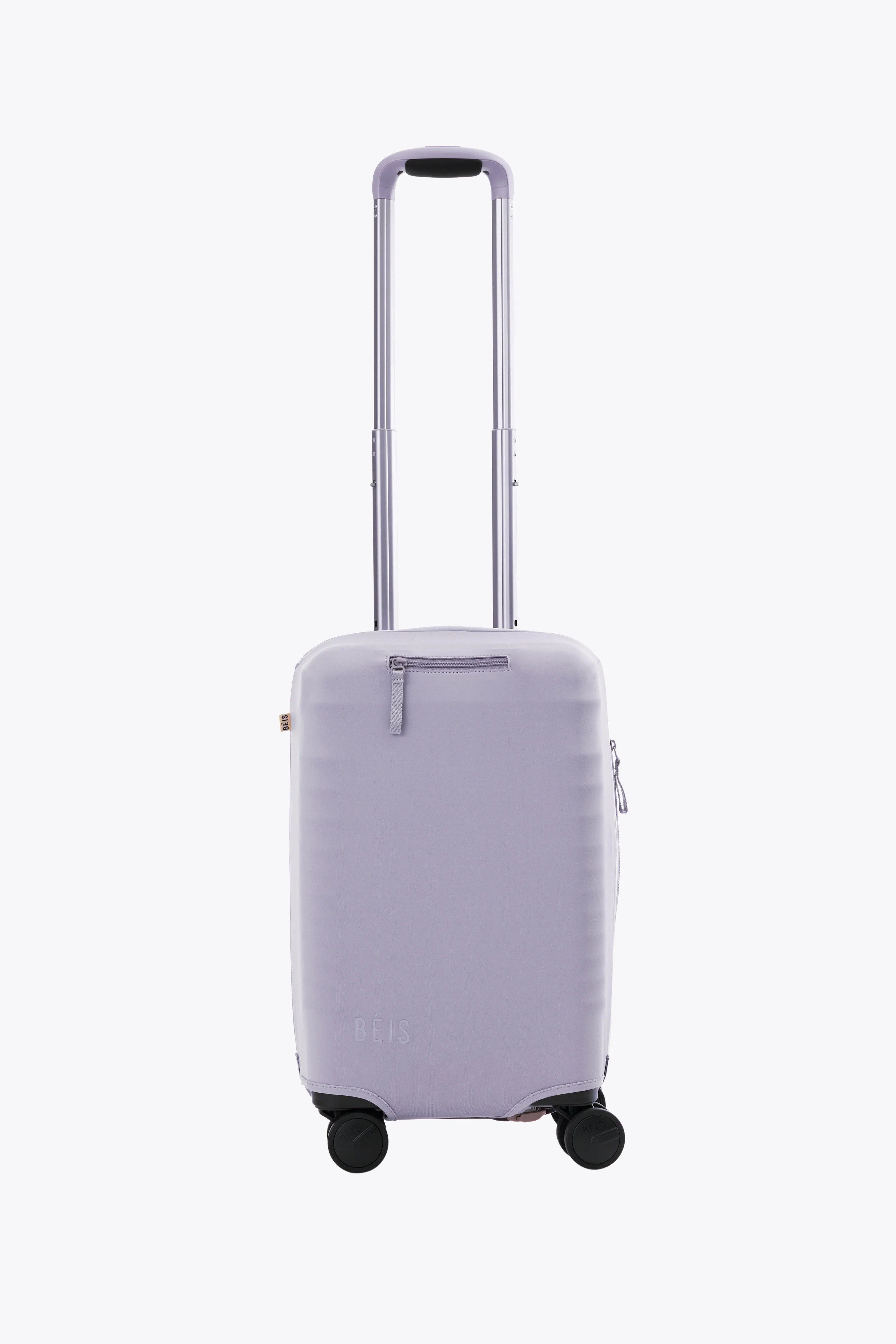 BÉIS 'The Small Carry-On Luggage Cover' in Atlas Pink - Pink Small Carry-On Luggage Cover Protec... | BÉIS Travel