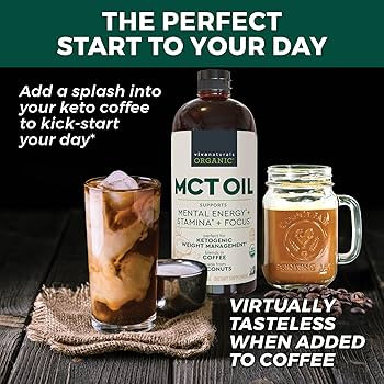 Viva Naturals Organic MCT Oil, 32 fl oz – MCT Oil for Coffee, USDA Organic, Non-GMO, Paleo Cert... | Amazon (US)
