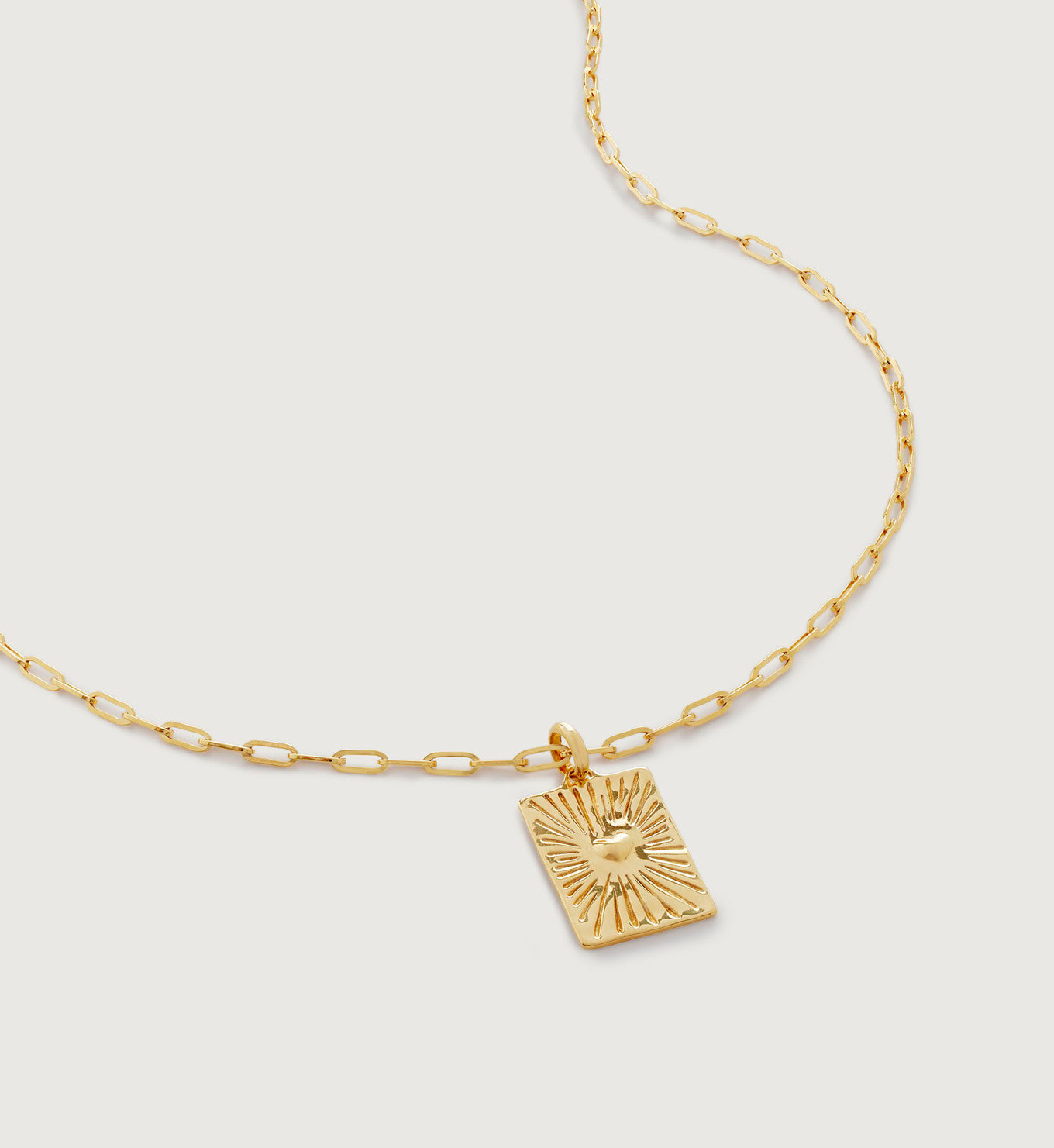 Talisman Heart Mini Paperclip Chain Necklace | Monica Vinader (Global)