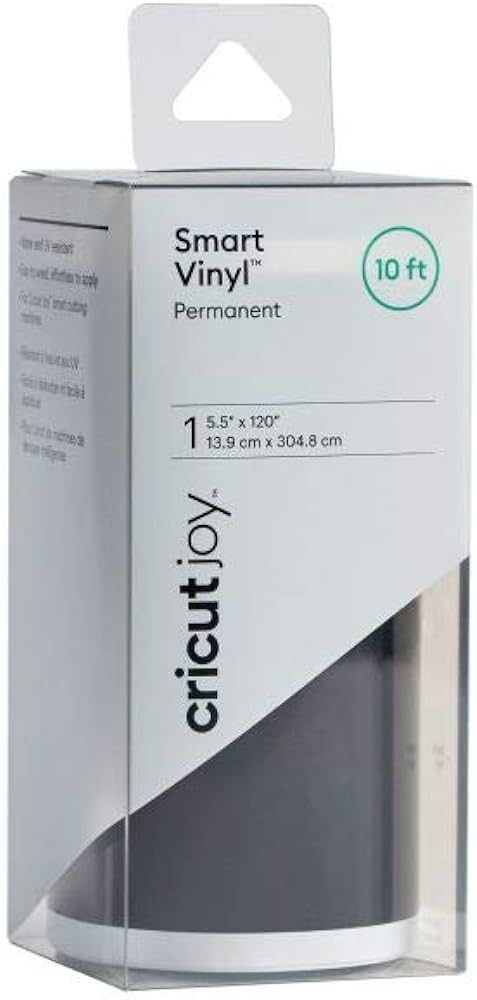 Cricut Smart Permanent Vinyl (5.5in x 120in, Black) for Joy machine - matless cutting for shapes ... | Amazon (US)