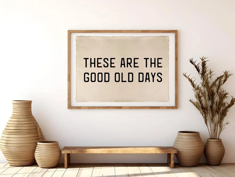 Good Old Days Flag ,vintage Canvas Banner, Hanging Canvas Banner Wall Decor,wall Art Pennant for ... | Etsy (US)