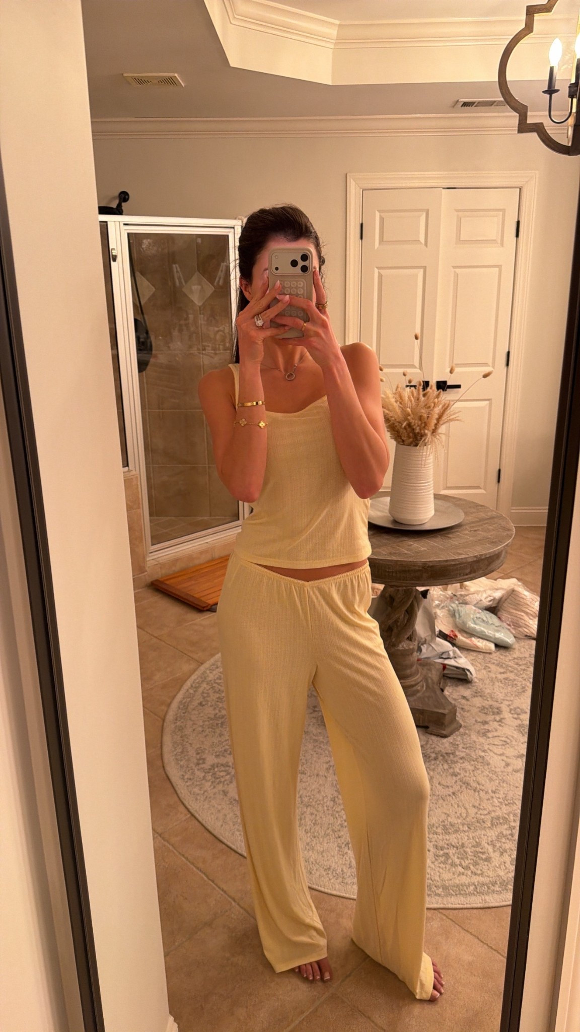 The rest of my target order just came in and OMG I am obsessed. These pajama pants actually come and tall. I am wearing a small tank and small long in the pants! 

#LTKunboxing #LTKTall #LTKootd