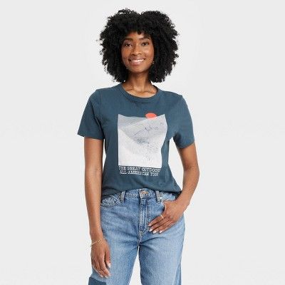 Women's Short Sleeve T-Shirt - Universal Thread™ Navy Blue | Target