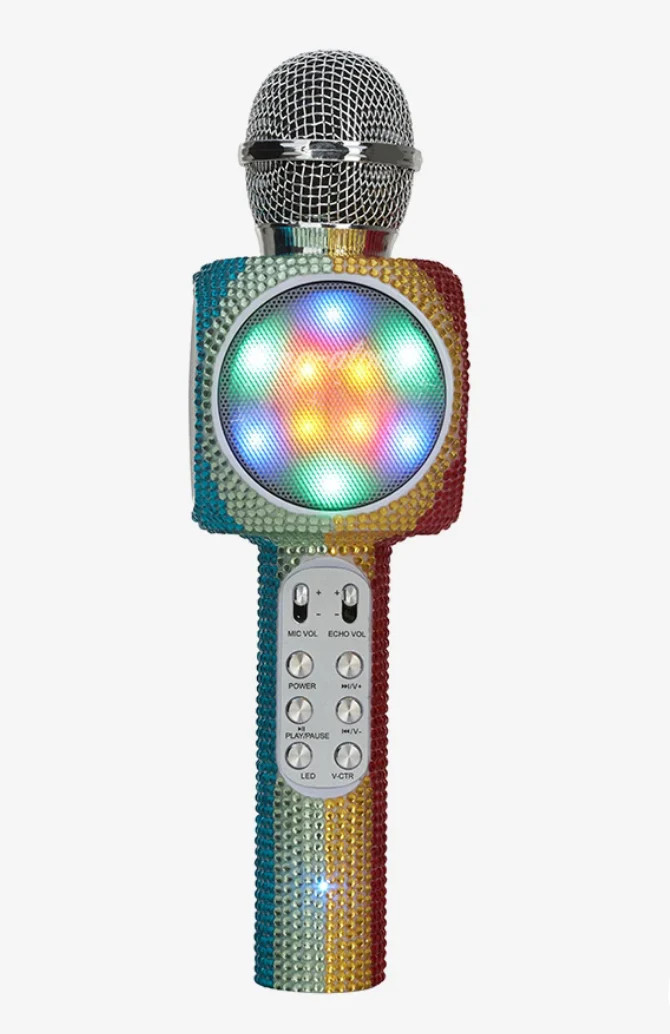 Sing a Long Rainbow Bling Karaoke Bluetooth Microphone | Lola + The Boys