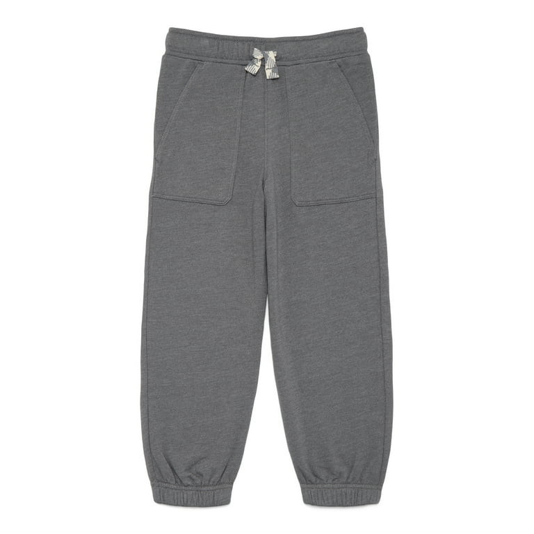 Wonder Nation Little Boys Solid Fleece Joggers, Size 4-10 | Walmart (US)
