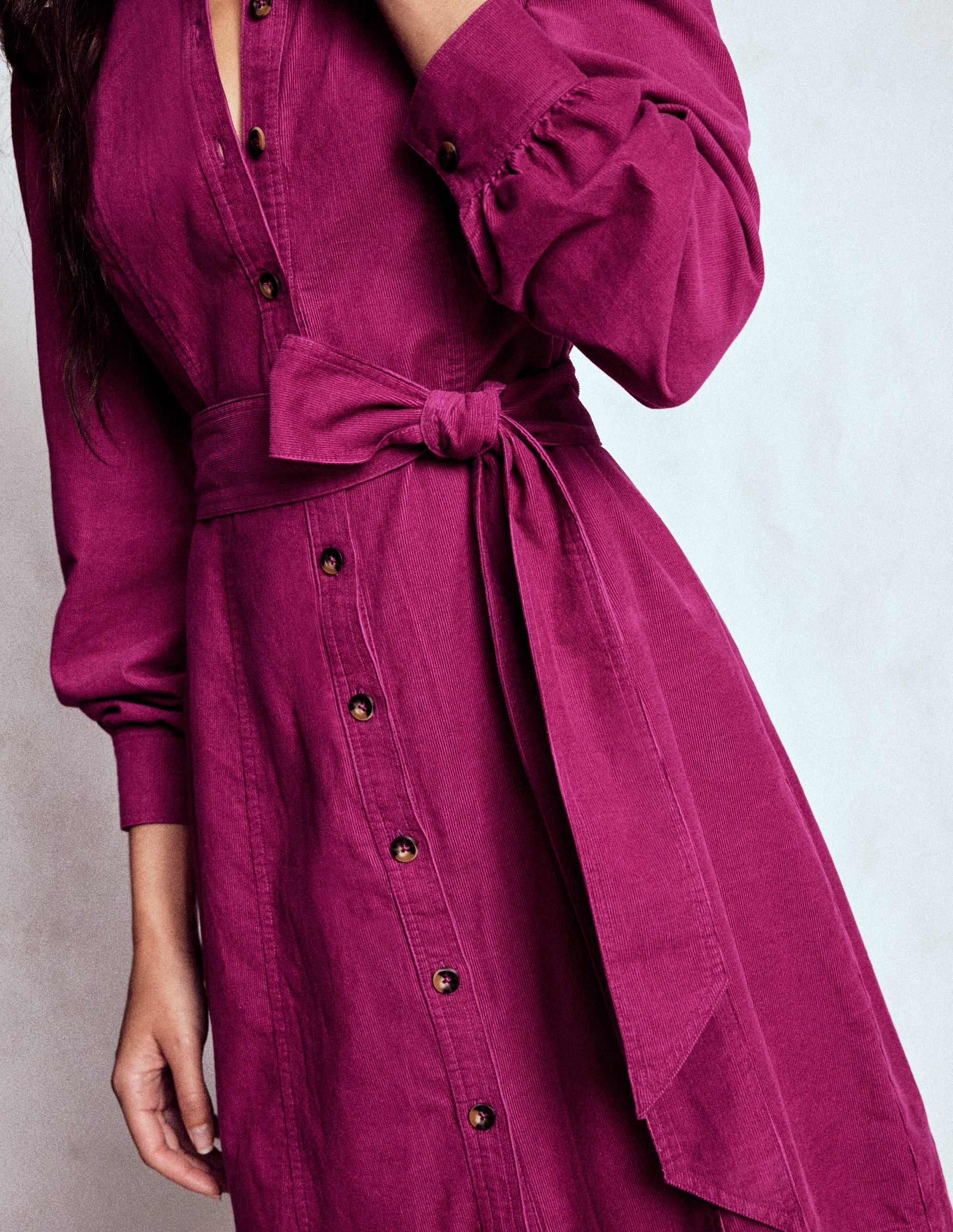 Bre Cord Short Dress-Rich Magenta | Boden (US)