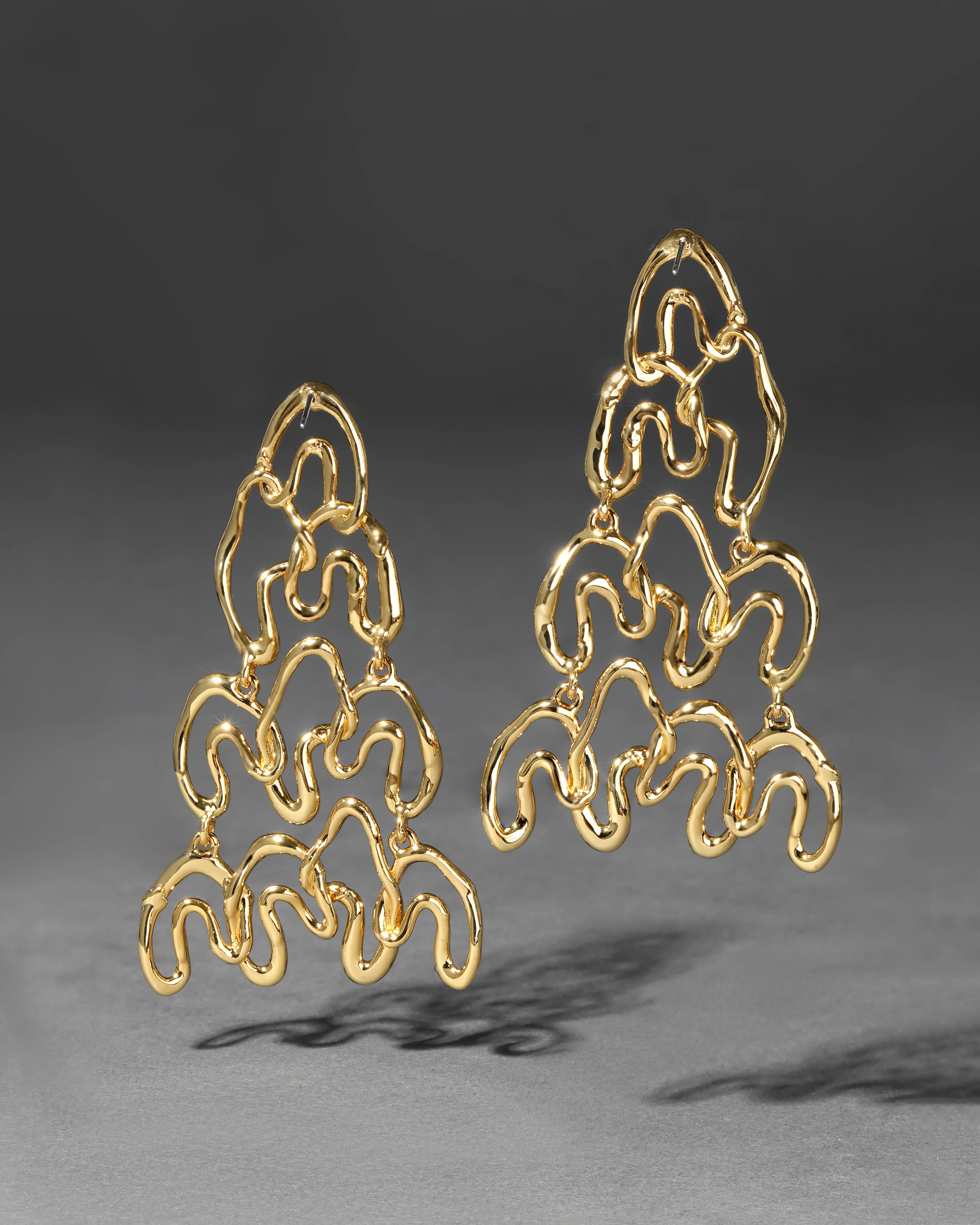 Solanales Gold Crystal Large Chandelier Earrings | Alexis Bittar | Alexis Bittar
