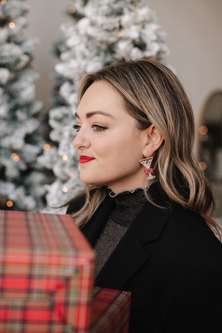 My martini earrings with a red bow are SO fun for holiday parties! 🍸🎄 They’re currently 50% off! Such a great December staple that you’ll wear for years to come. 

#LTKfindsunder50 #LTKsalealert #LTKHoliday