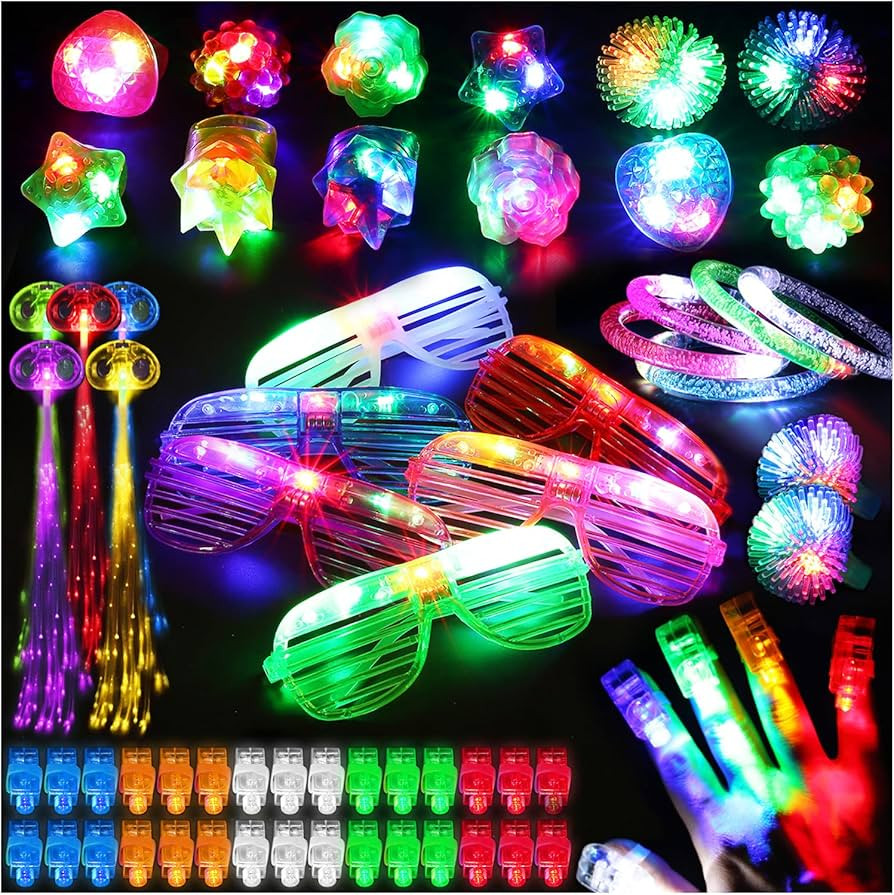 78PCs LED Light Up Toy Party Favors/Supplies Bulk Glow In The Dark For Adult Kids Birthday Hallow... | Amazon (US)
