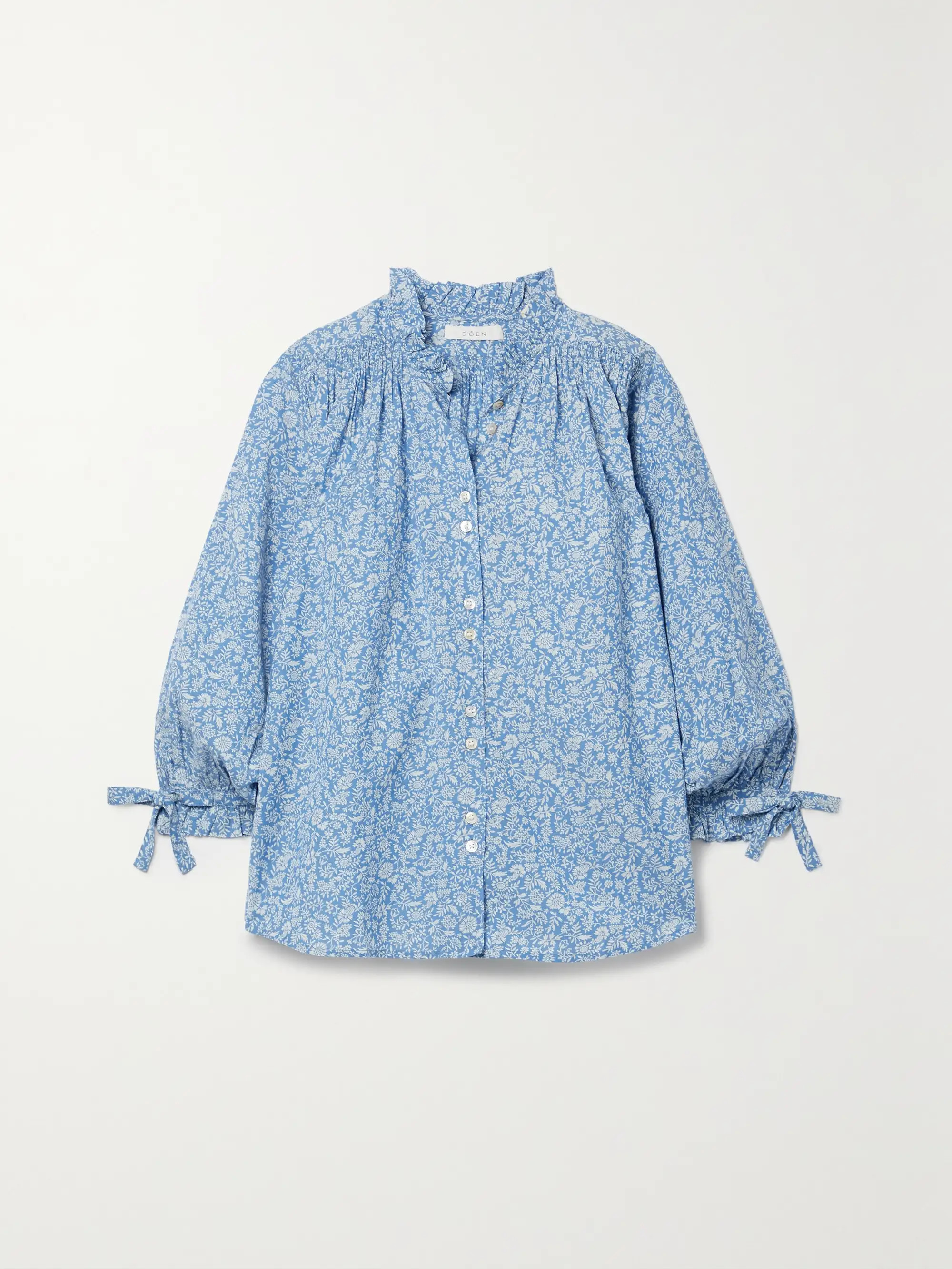 + NET SUSTAIN Rose floral-print organic cotton-blend voile blouse | NET-A-PORTER APAC