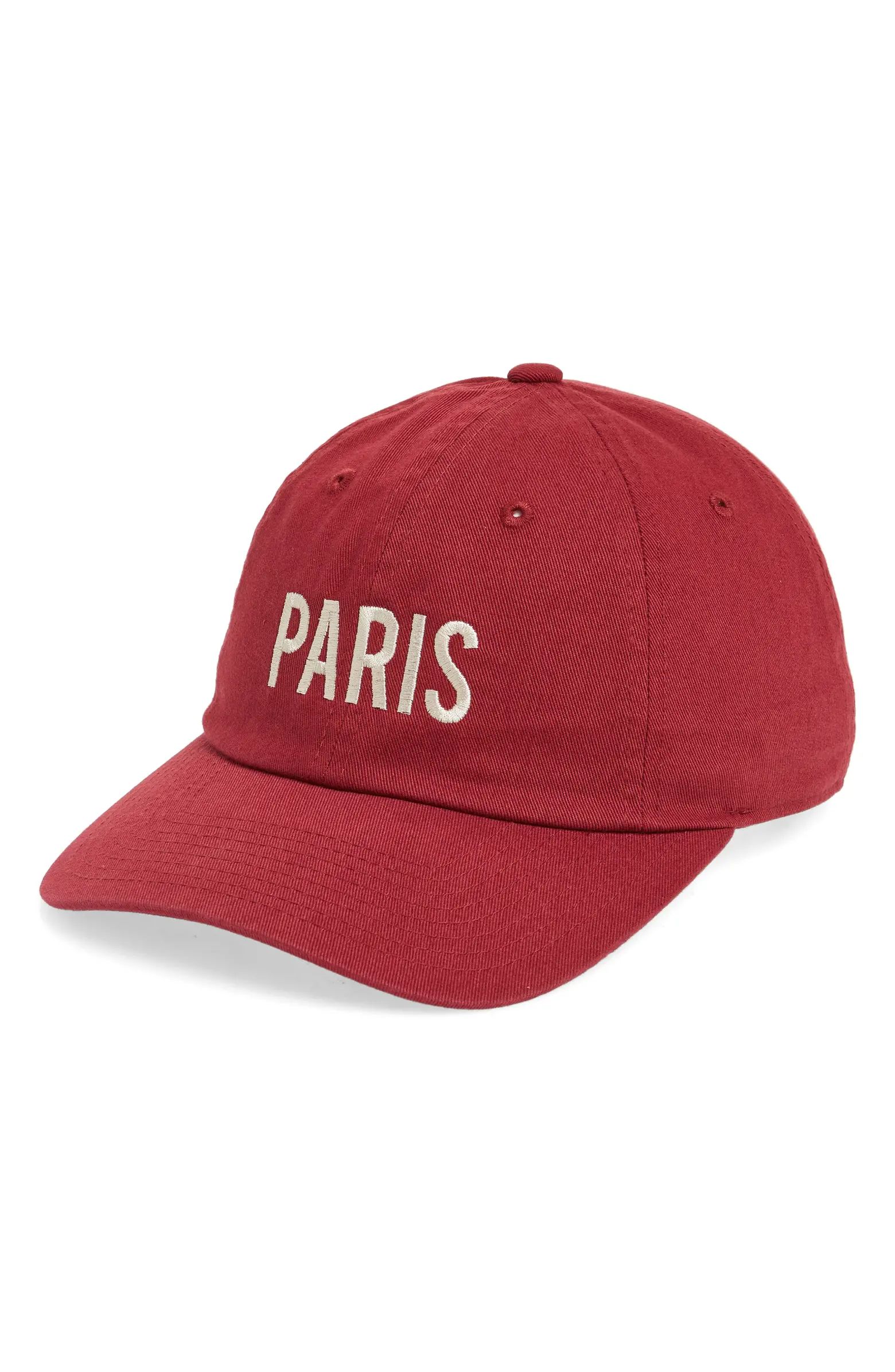 Paris Cotton Baseball Cap | Nordstrom