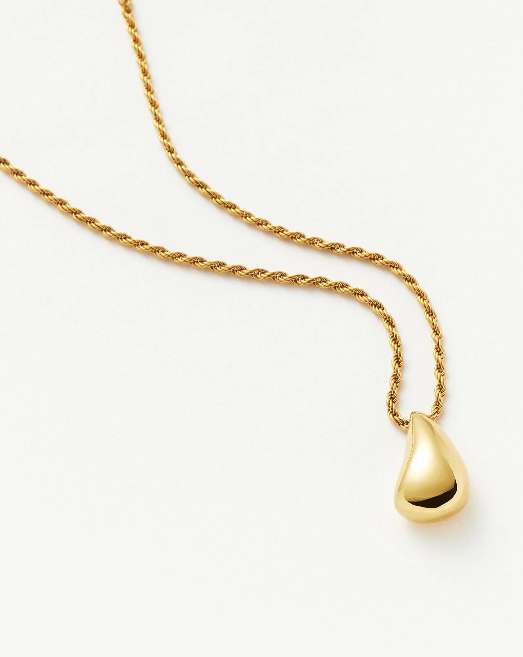 Savi Sculptural Droplet Pendant Necklace - 18ct Gold Vermeil | Missoma UK