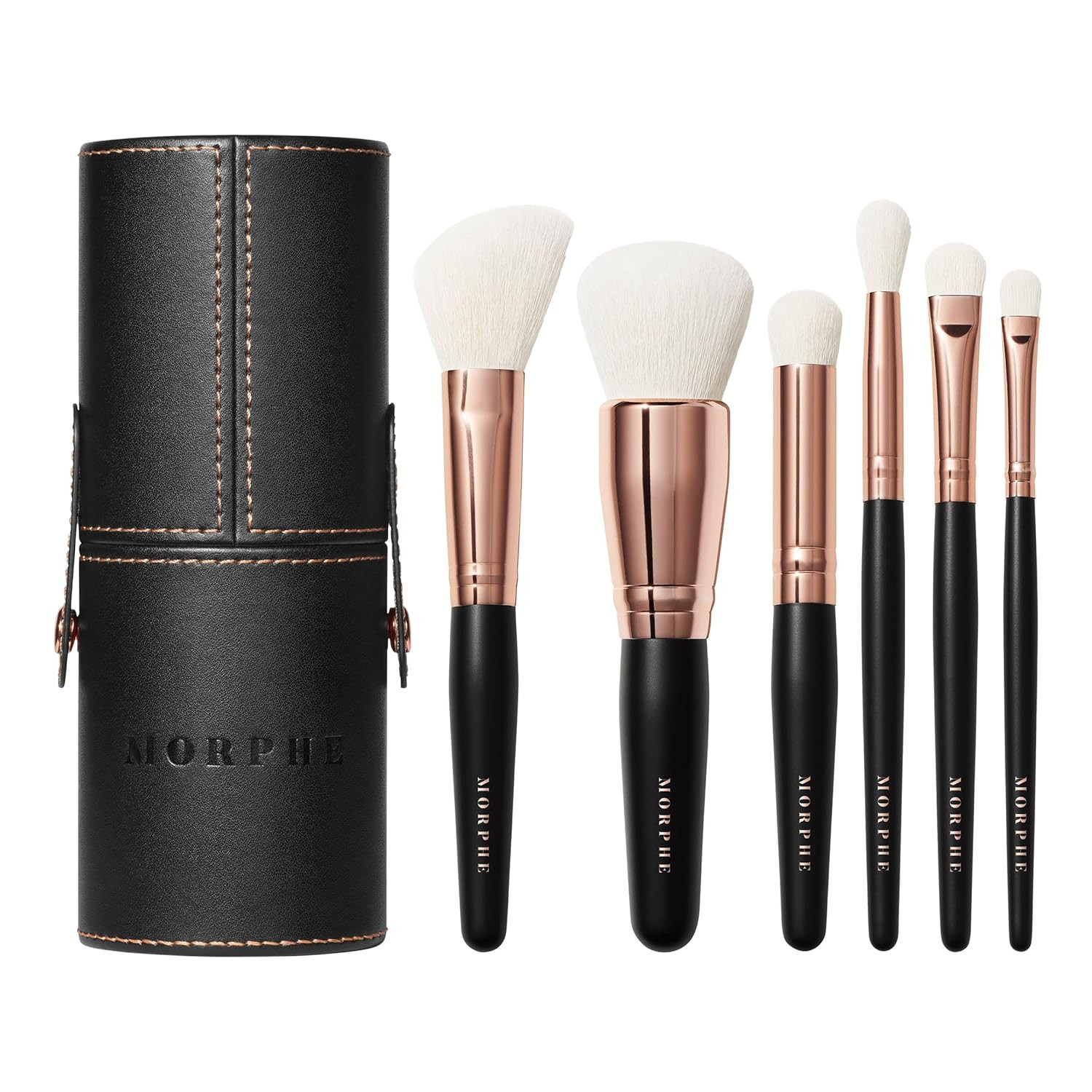 Morphe Rose Away Makeup Brushes - 6 Piece Makeup Brush Set of Eye and Face Brushes - Made with Sy... | Amazon (US)
