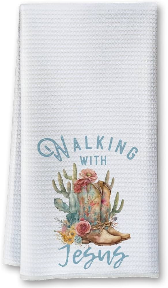 Western Christian Kitchen Towels - Cowgirl Boots Hand Towel - Western Kitchen Decor - Cowgirl Han... | Amazon (US)