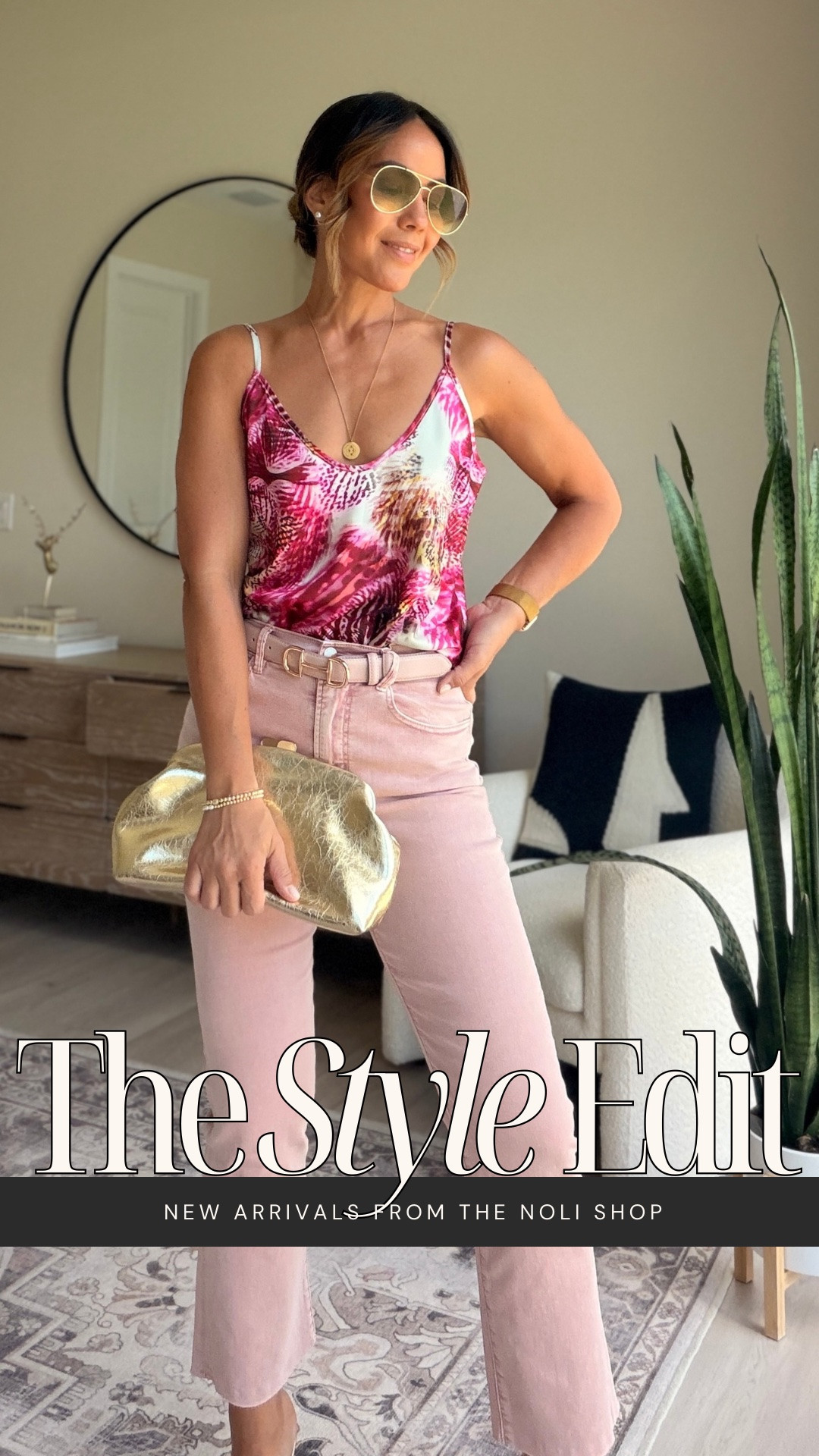Soft color palettes always feel especially good this time of year, and I love how the blush denim and bright orchid print play off each other here. The Nicolette jeans have that flattering structured fit with just the right amount of stretch, and the Bettie belt pulls everything together so beautifully. Such a chic look for brunch, vacation dinners, or summer nights out.

#LTKgrwm #LTKootd #LTKSeasonal