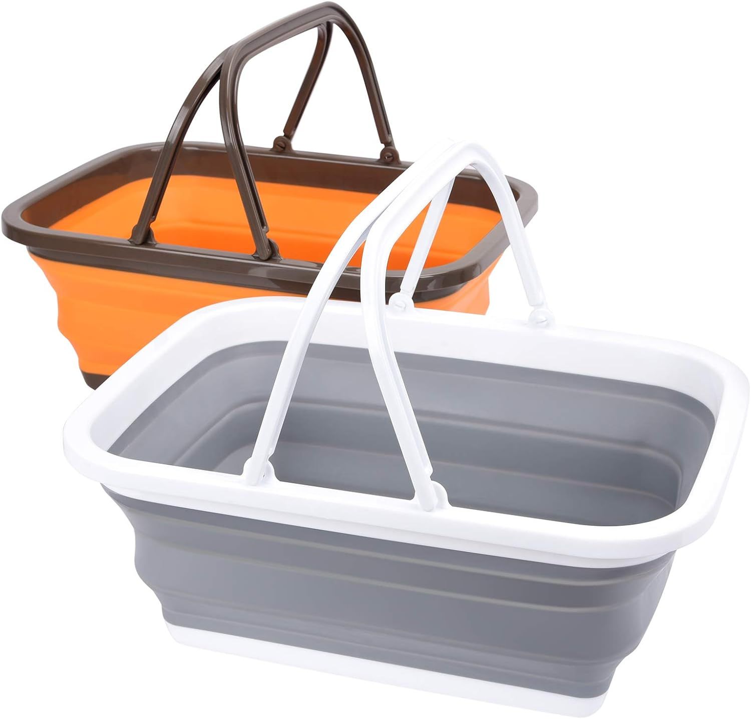 Magesh Collapsible Sink 2 Pack - Outdoor Camping Picnic Basket Each 11L/2.90Gal Wash Basin, Portable | Amazon (US)