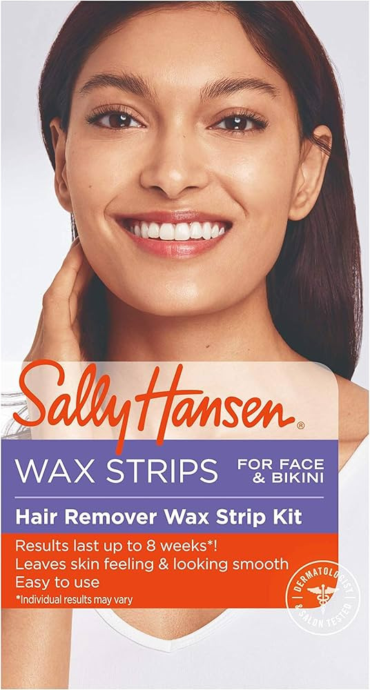 Sally Hansen Wax Strip Kit for Face & Bikini, Easy to Use, Includes 34 Wax Strips, No Microwave N... | Amazon (US)