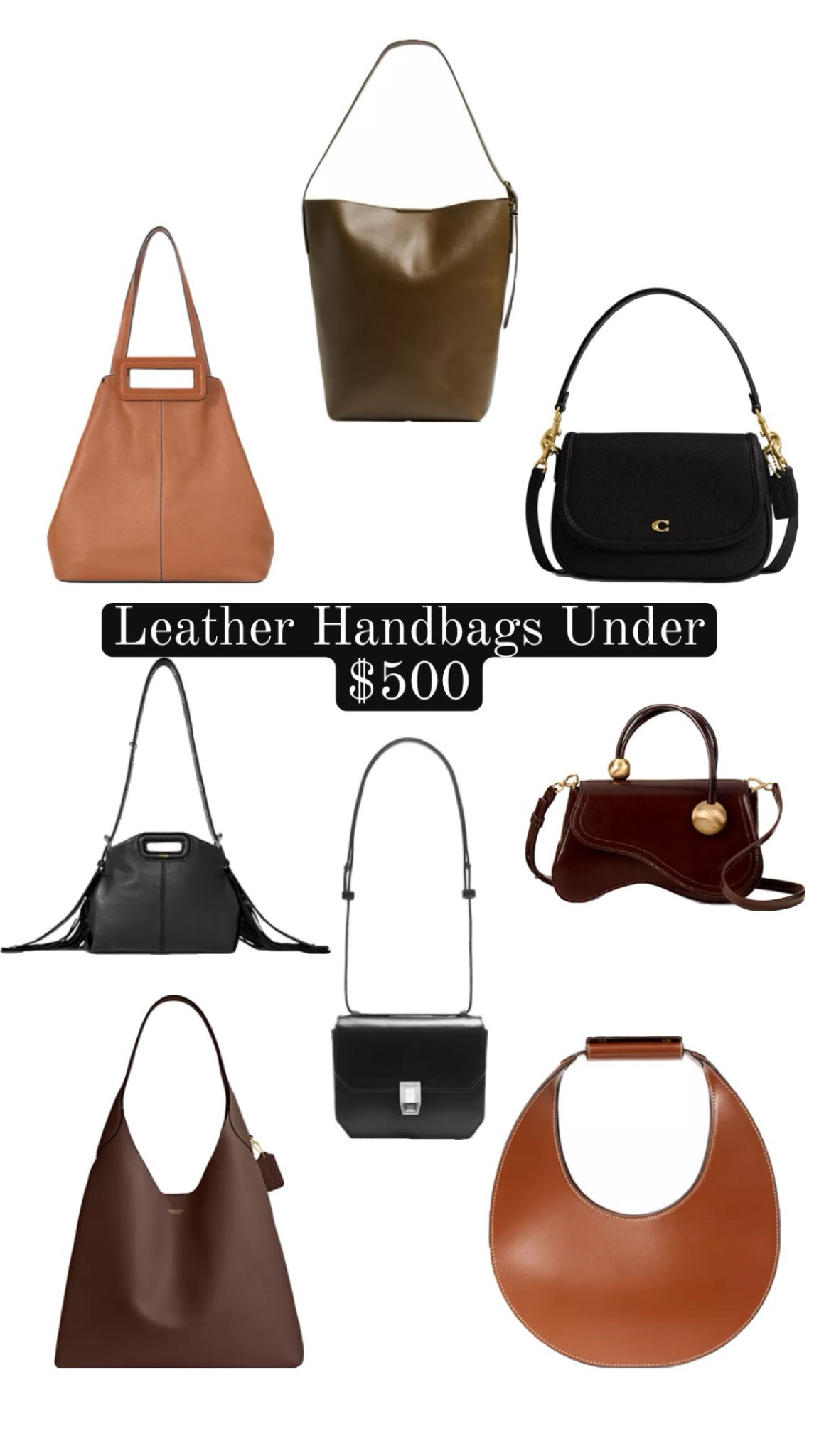There’s more to handbags than Chanel and Hermes. You can still get a great, trendy, real leather handbag that lasts for a more affordable price. Here are a few that I’m loving right now for under $500 

#LTKStyleTip
