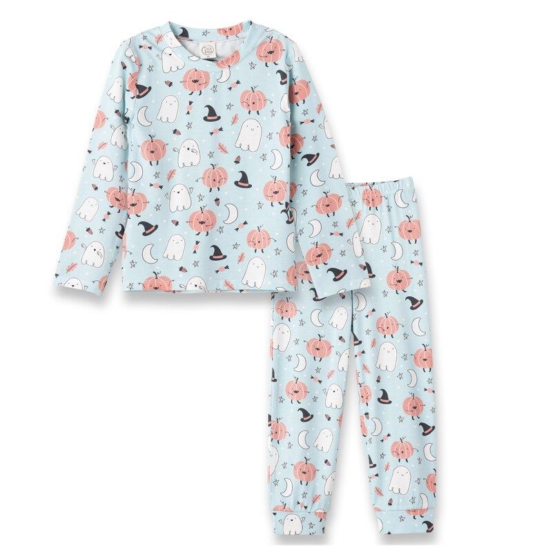 Kid's Halloween Pajama's - Bamboo Cotton Pajama Set - Pumpkin Print - Girl - Boy -Family Matching | Etsy (US)
