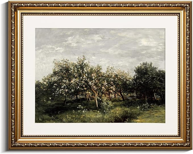 VIYYIEA Gold Framed Wall Art Canvas Print Home Decor Fruit trees Vintage Oil Painting Prints Mode... | Amazon (US)