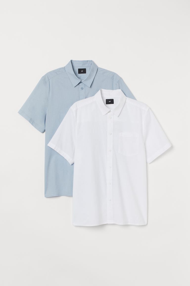 2-pack Short-sleeved Shirts | H&M (US + CA)